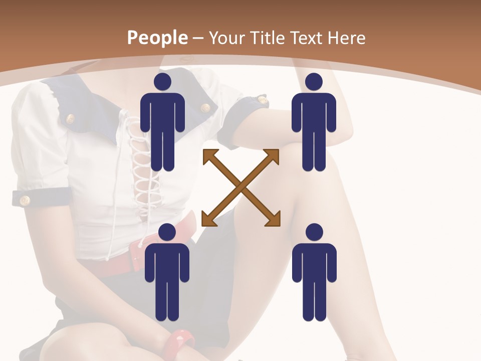 Isolated Glamour Pose PowerPoint Template