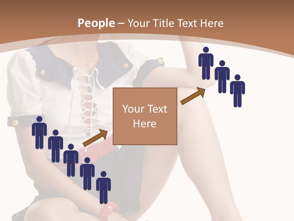 Isolated Glamour Pose PowerPoint Template