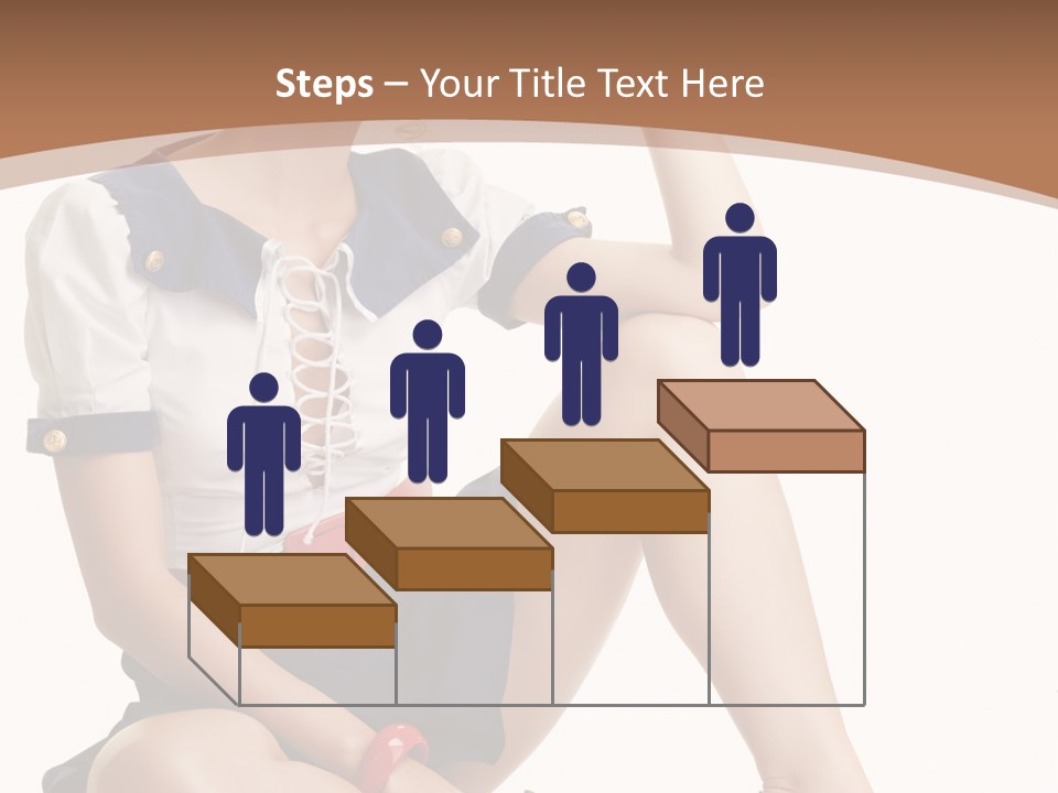 Isolated Glamour Pose PowerPoint Template