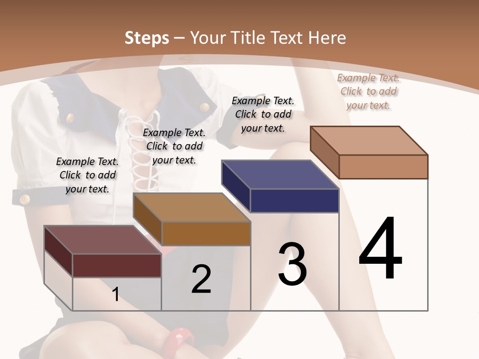 Isolated Glamour Pose PowerPoint Template