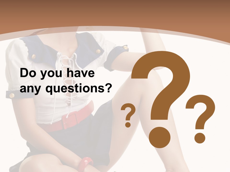 Isolated Glamour Pose PowerPoint Template