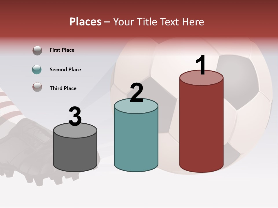 A Soccer Ball And A Soccer Shoe Powerpoint Template PowerPoint Template