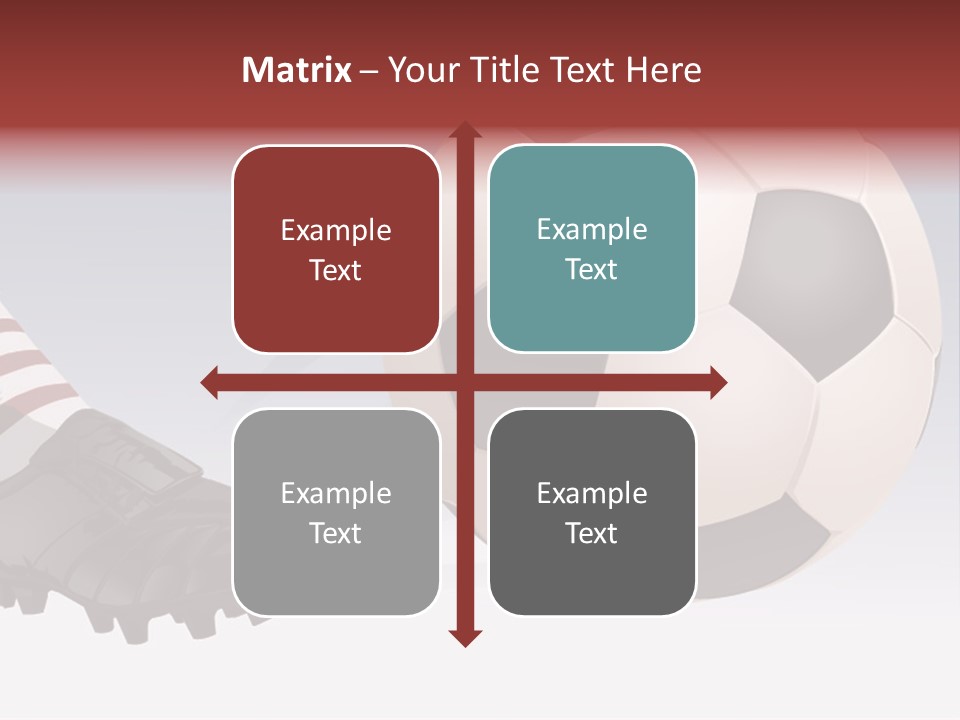 A Soccer Ball And A Soccer Shoe Powerpoint Template PowerPoint Template