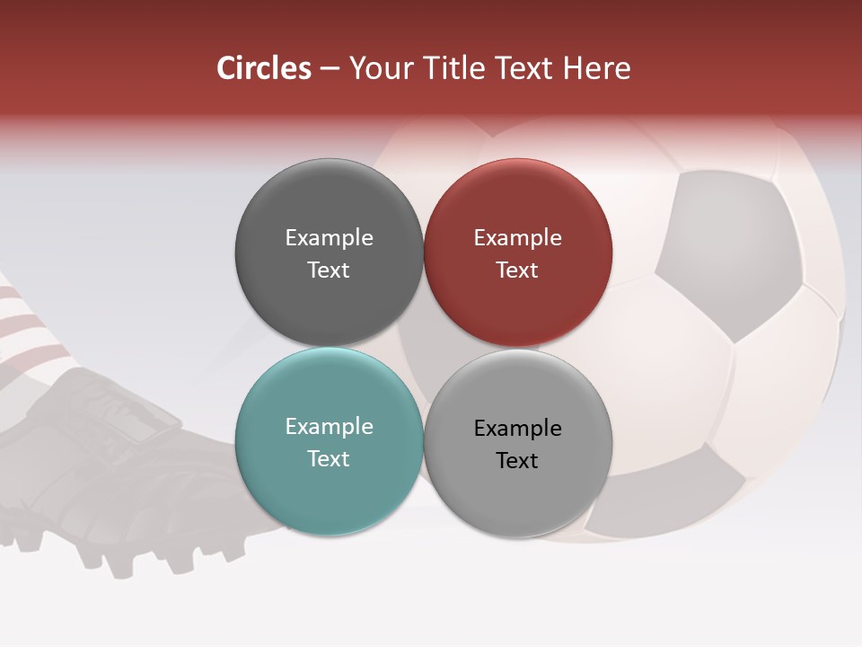 A Soccer Ball And A Soccer Shoe Powerpoint Template PowerPoint Template