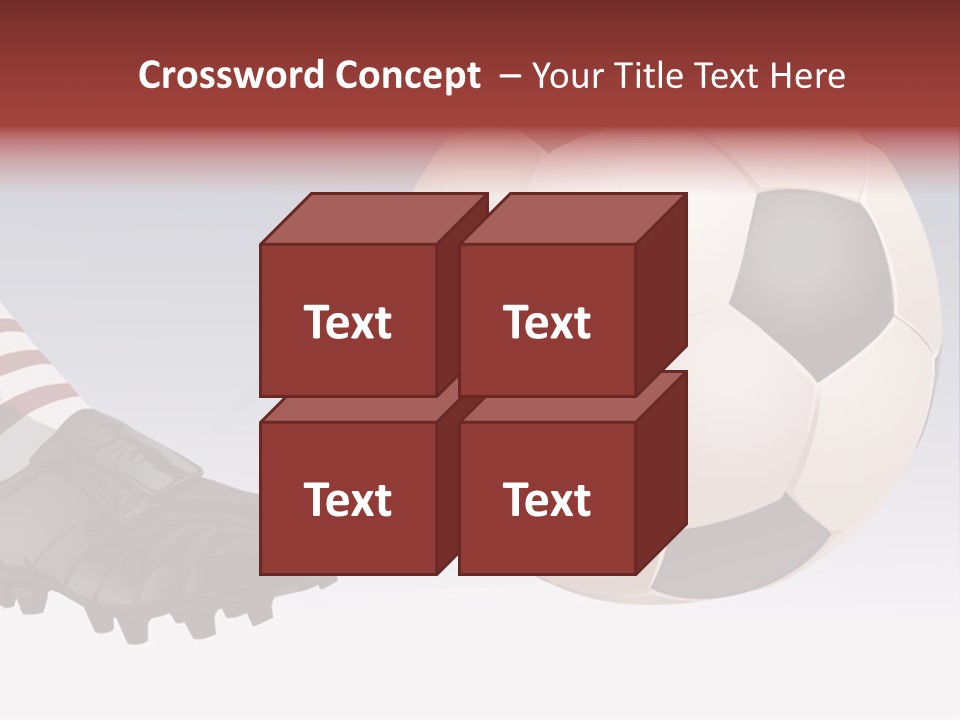 A Soccer Ball And A Soccer Shoe Powerpoint Template PowerPoint Template