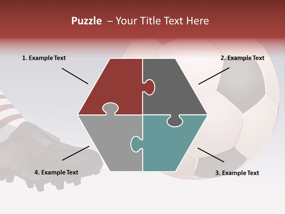 A Soccer Ball And A Soccer Shoe Powerpoint Template PowerPoint Template