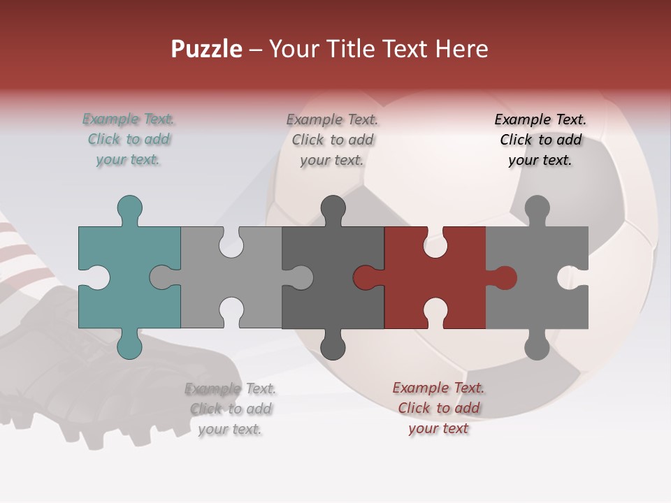 A Soccer Ball And A Soccer Shoe Powerpoint Template PowerPoint Template