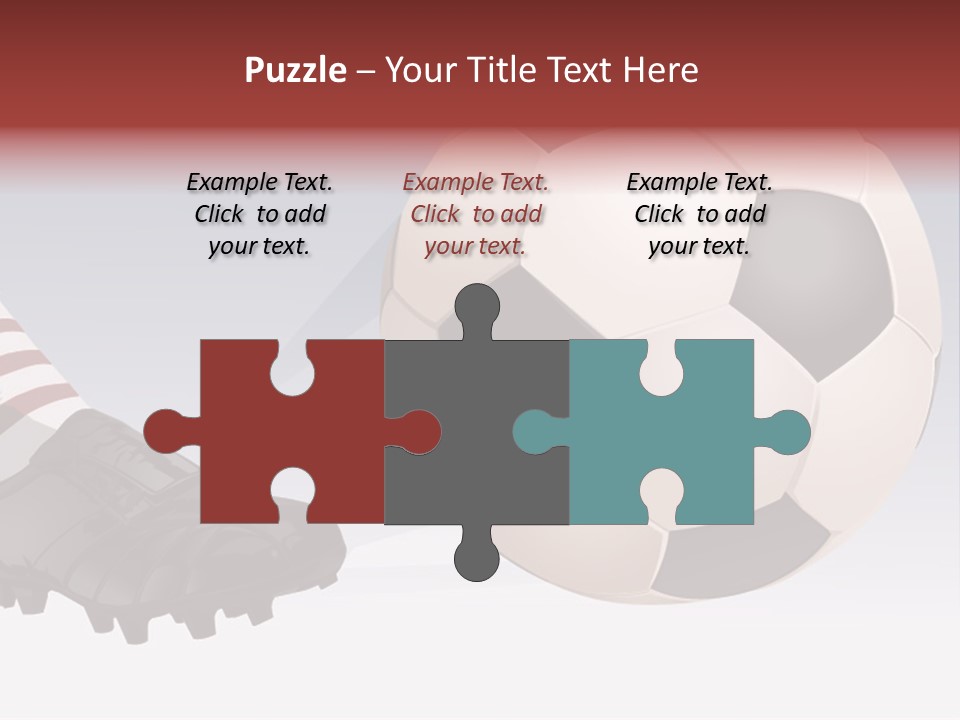 A Soccer Ball And A Soccer Shoe Powerpoint Template PowerPoint Template