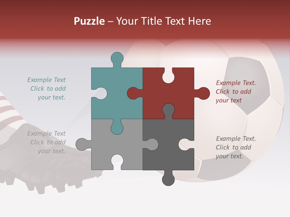 A Soccer Ball And A Soccer Shoe Powerpoint Template PowerPoint Template