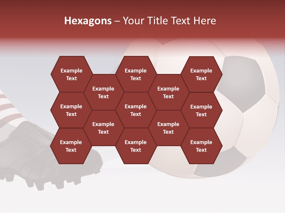 A Soccer Ball And A Soccer Shoe Powerpoint Template PowerPoint Template