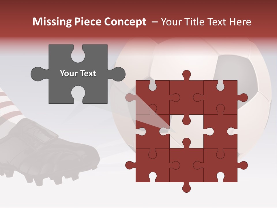 A Soccer Ball And A Soccer Shoe Powerpoint Template PowerPoint Template