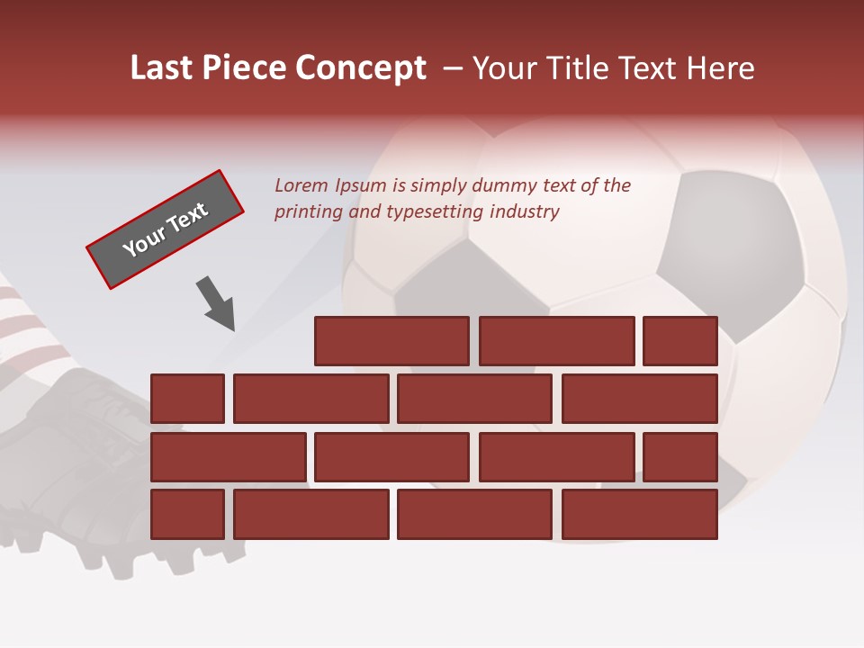 A Soccer Ball And A Soccer Shoe Powerpoint Template PowerPoint Template