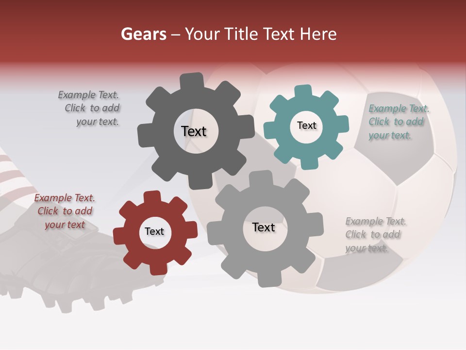 A Soccer Ball And A Soccer Shoe Powerpoint Template PowerPoint Template