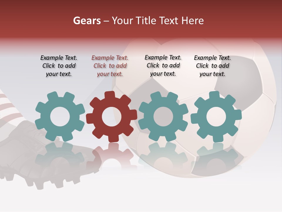 A Soccer Ball And A Soccer Shoe Powerpoint Template PowerPoint Template