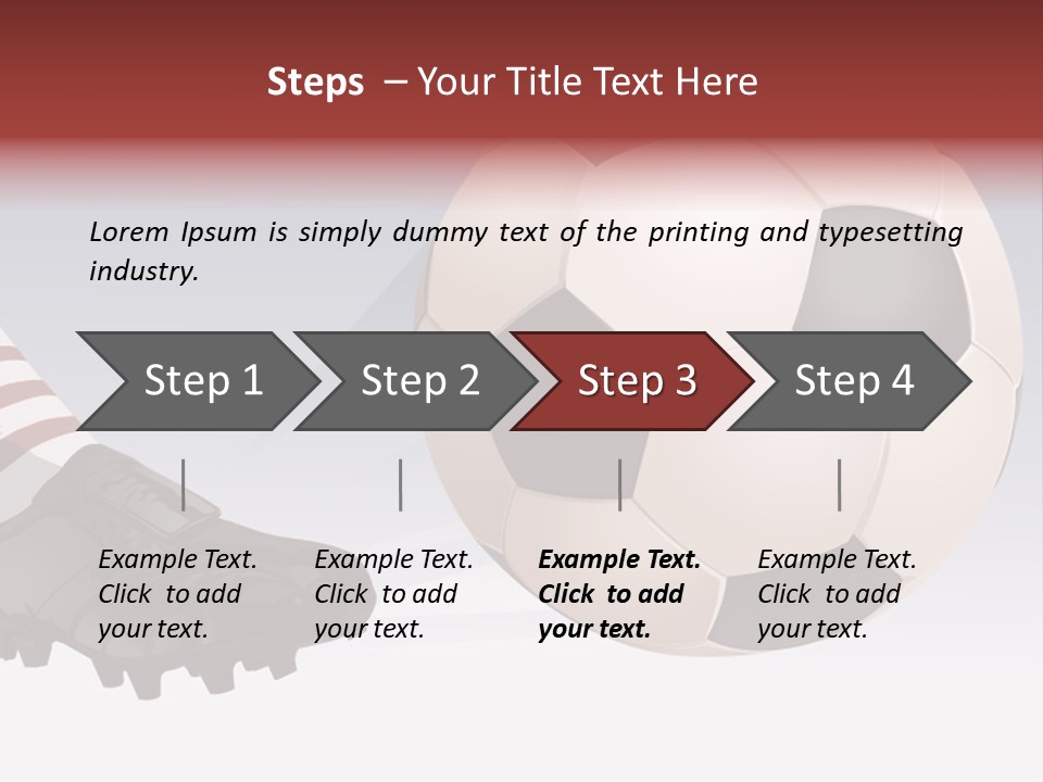 A Soccer Ball And A Soccer Shoe Powerpoint Template PowerPoint Template