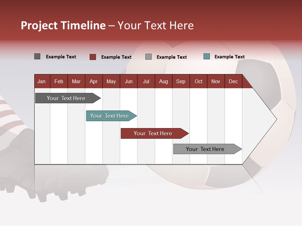 A Soccer Ball And A Soccer Shoe Powerpoint Template PowerPoint Template