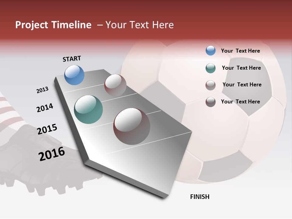 A Soccer Ball And A Soccer Shoe Powerpoint Template PowerPoint Template