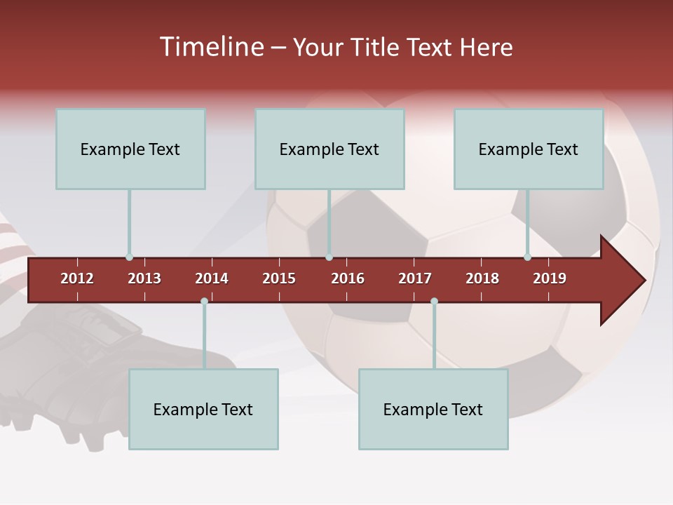 A Soccer Ball And A Soccer Shoe Powerpoint Template PowerPoint Template