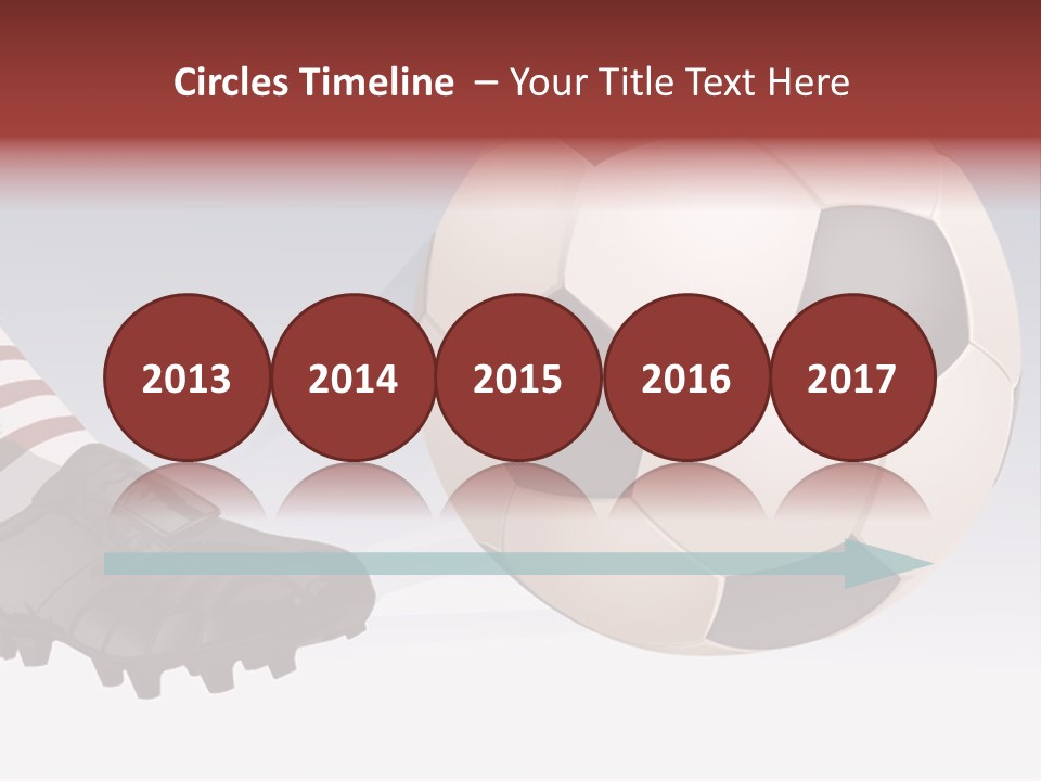 A Soccer Ball And A Soccer Shoe Powerpoint Template PowerPoint Template