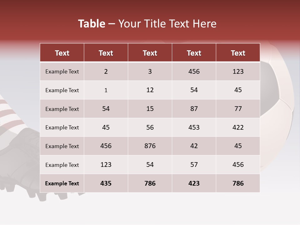 A Soccer Ball And A Soccer Shoe Powerpoint Template PowerPoint Template