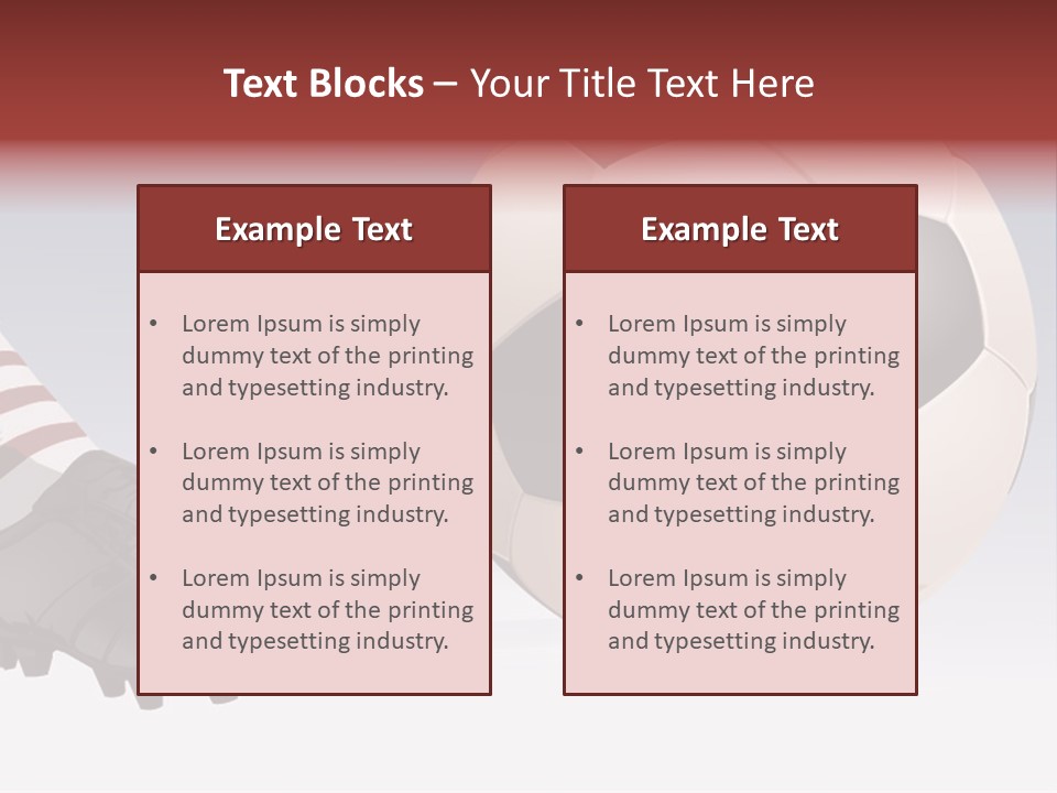 A Soccer Ball And A Soccer Shoe Powerpoint Template PowerPoint Template