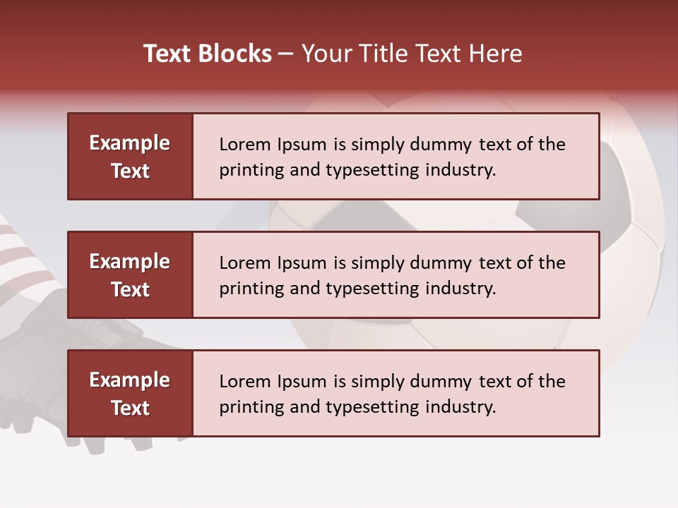 A Soccer Ball And A Soccer Shoe Powerpoint Template PowerPoint Template