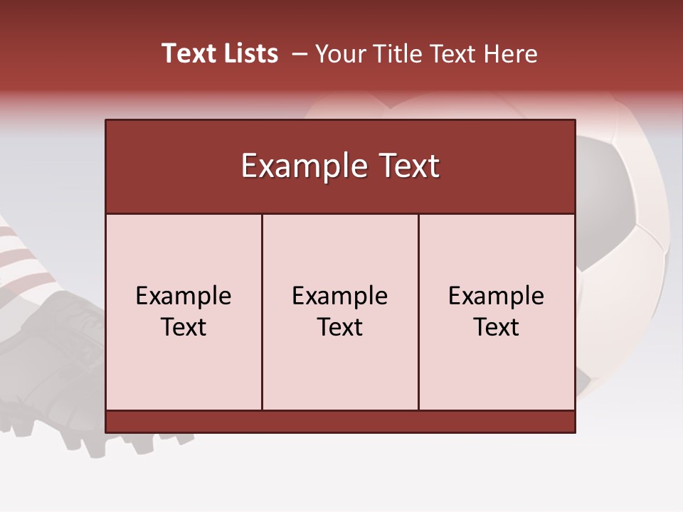 A Soccer Ball And A Soccer Shoe Powerpoint Template PowerPoint Template