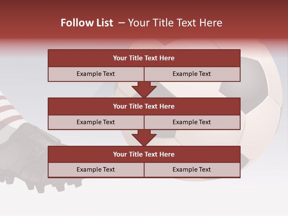 A Soccer Ball And A Soccer Shoe Powerpoint Template PowerPoint Template