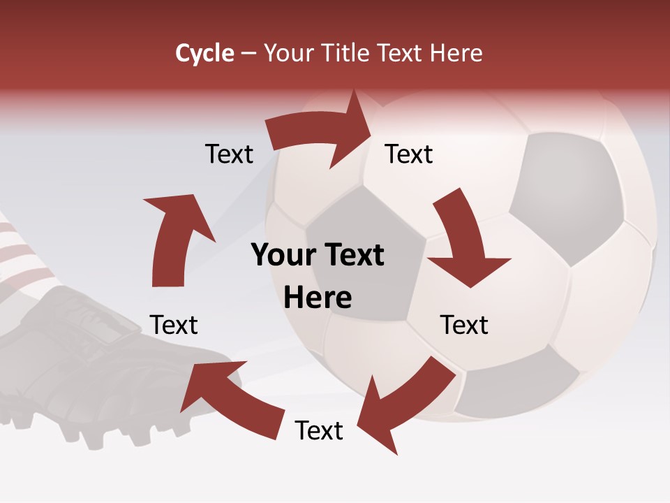 A Soccer Ball And A Soccer Shoe Powerpoint Template PowerPoint Template