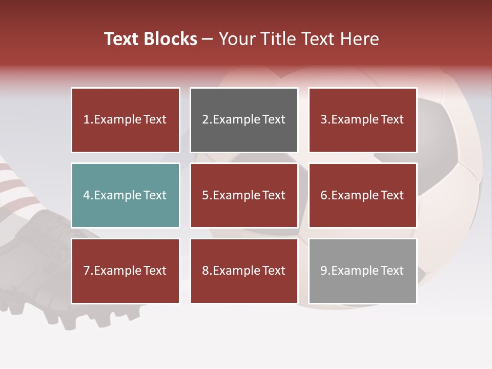 A Soccer Ball And A Soccer Shoe Powerpoint Template PowerPoint Template