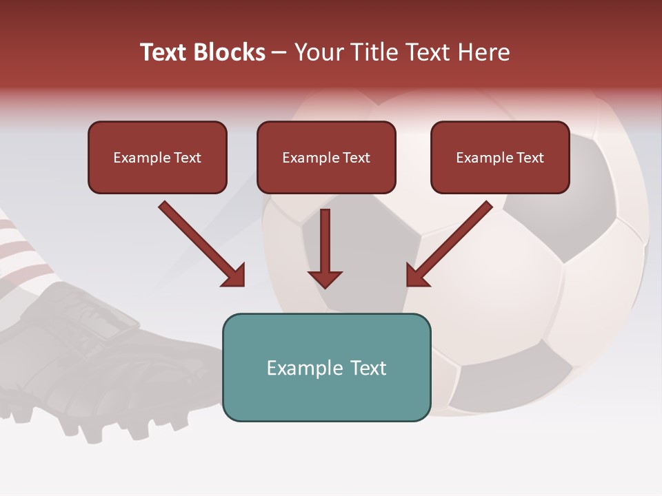 A Soccer Ball And A Soccer Shoe Powerpoint Template PowerPoint Template
