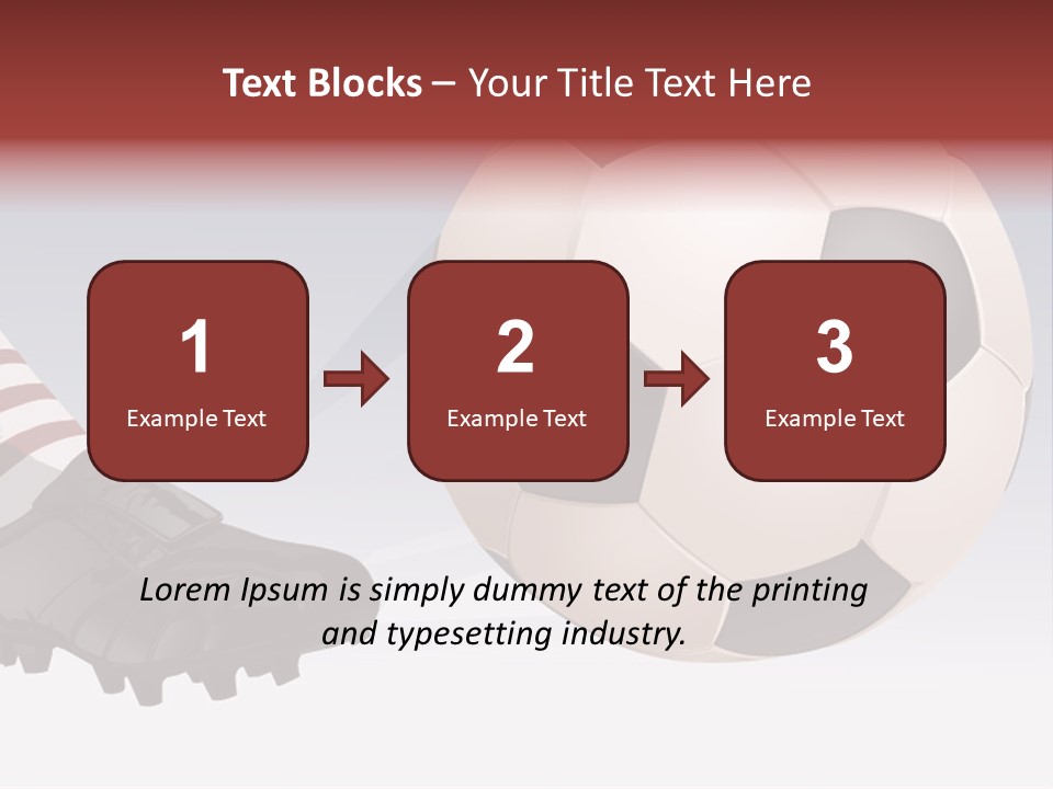 A Soccer Ball And A Soccer Shoe Powerpoint Template PowerPoint Template