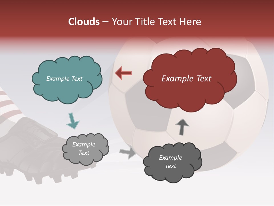 A Soccer Ball And A Soccer Shoe Powerpoint Template PowerPoint Template