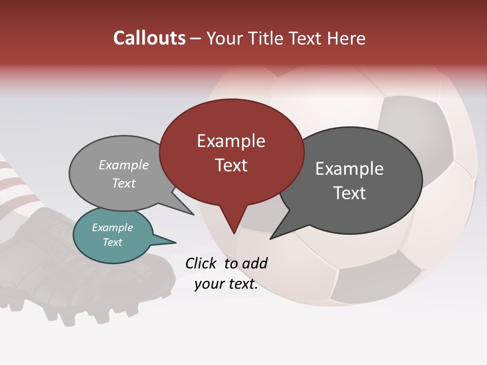 A Soccer Ball And A Soccer Shoe Powerpoint Template PowerPoint Template