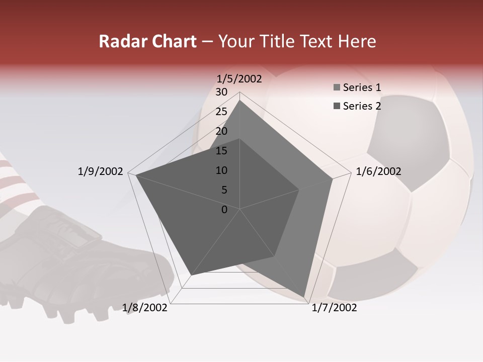 A Soccer Ball And A Soccer Shoe Powerpoint Template PowerPoint Template