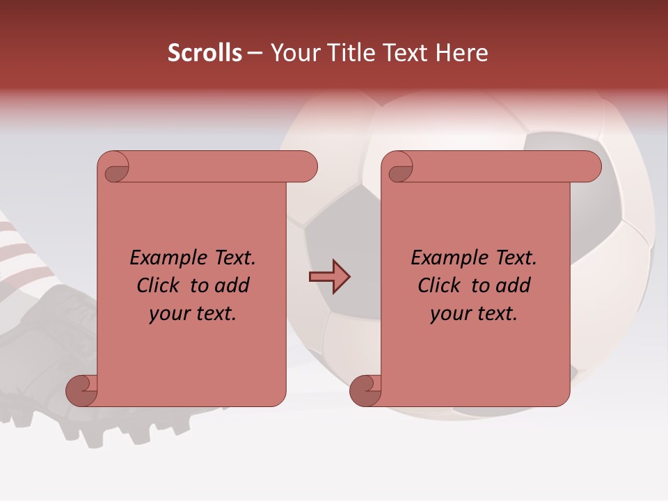 A Soccer Ball And A Soccer Shoe Powerpoint Template PowerPoint Template