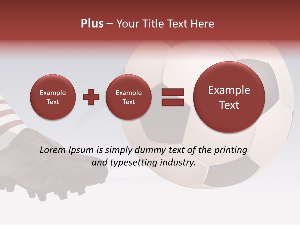 A Soccer Ball And A Soccer Shoe Powerpoint Template PowerPoint Template