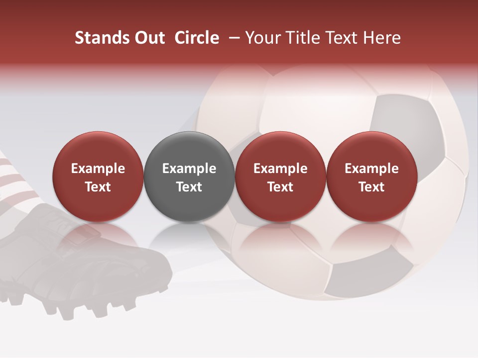 A Soccer Ball And A Soccer Shoe Powerpoint Template PowerPoint Template