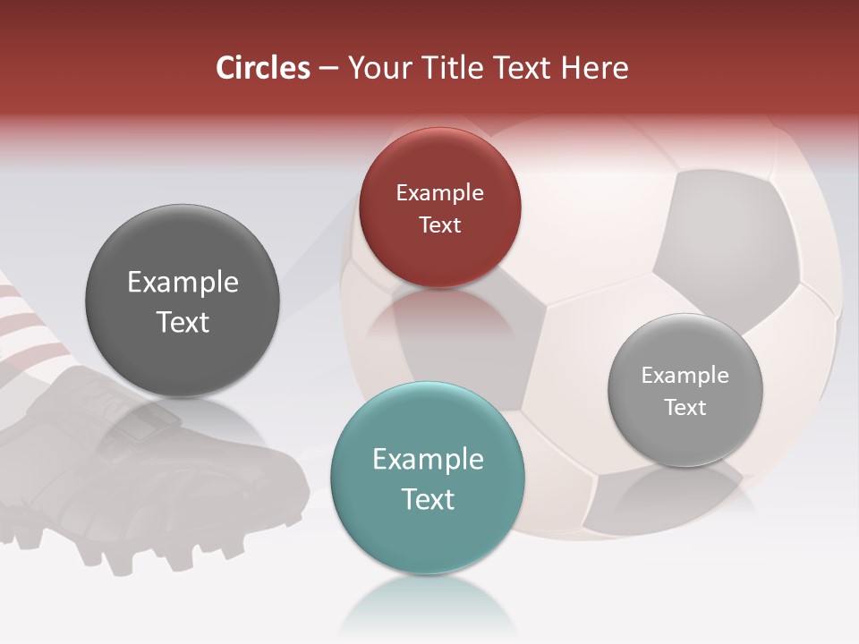 A Soccer Ball And A Soccer Shoe Powerpoint Template PowerPoint Template