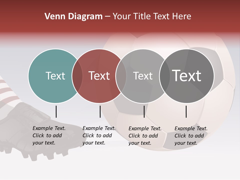 A Soccer Ball And A Soccer Shoe Powerpoint Template PowerPoint Template