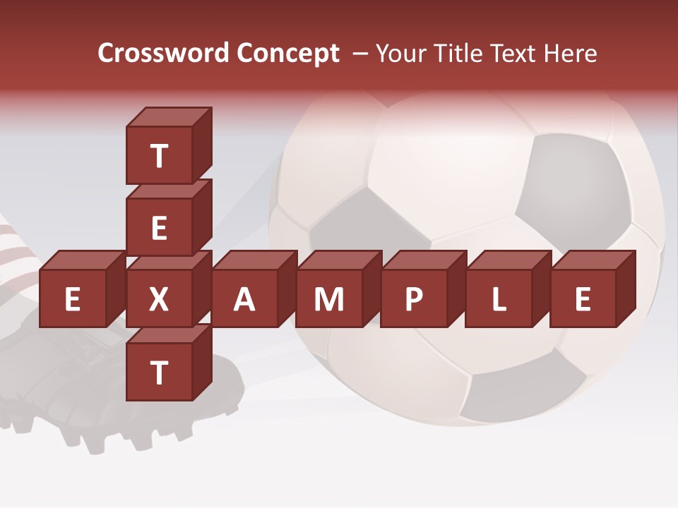 A Soccer Ball And A Soccer Shoe Powerpoint Template PowerPoint Template