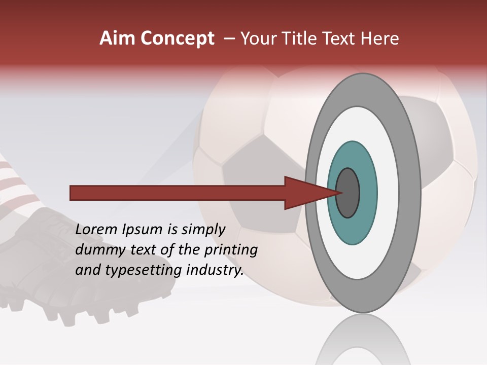 A Soccer Ball And A Soccer Shoe Powerpoint Template PowerPoint Template