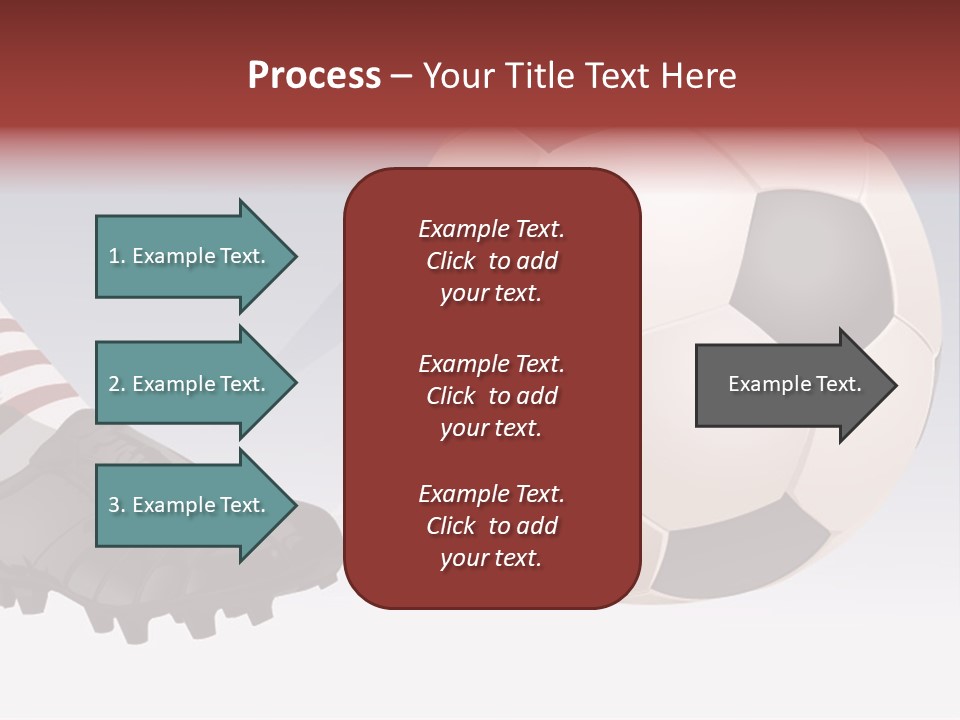 A Soccer Ball And A Soccer Shoe Powerpoint Template PowerPoint Template