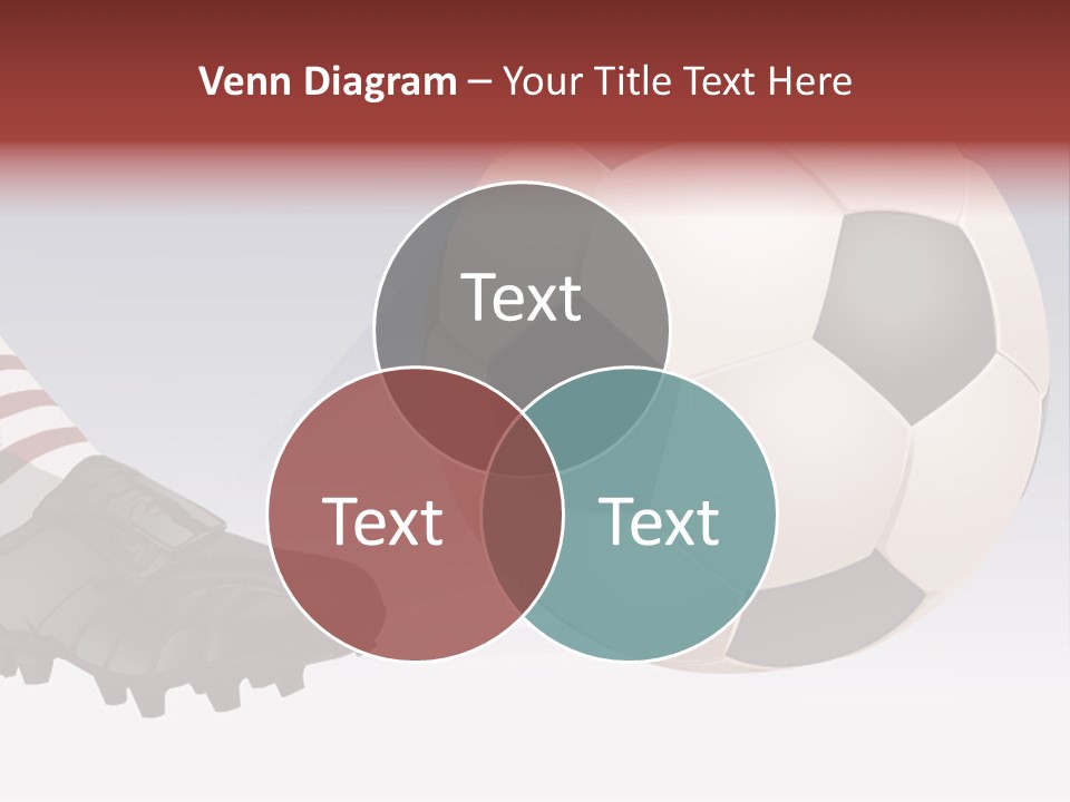 A Soccer Ball And A Soccer Shoe Powerpoint Template PowerPoint Template