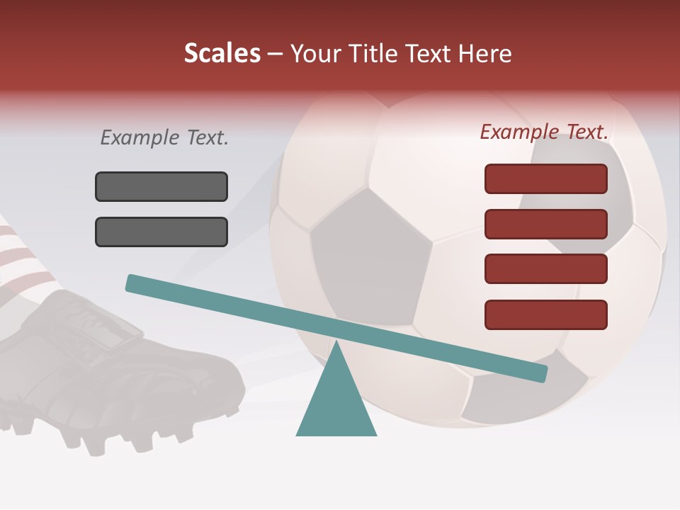 A Soccer Ball And A Soccer Shoe Powerpoint Template PowerPoint Template