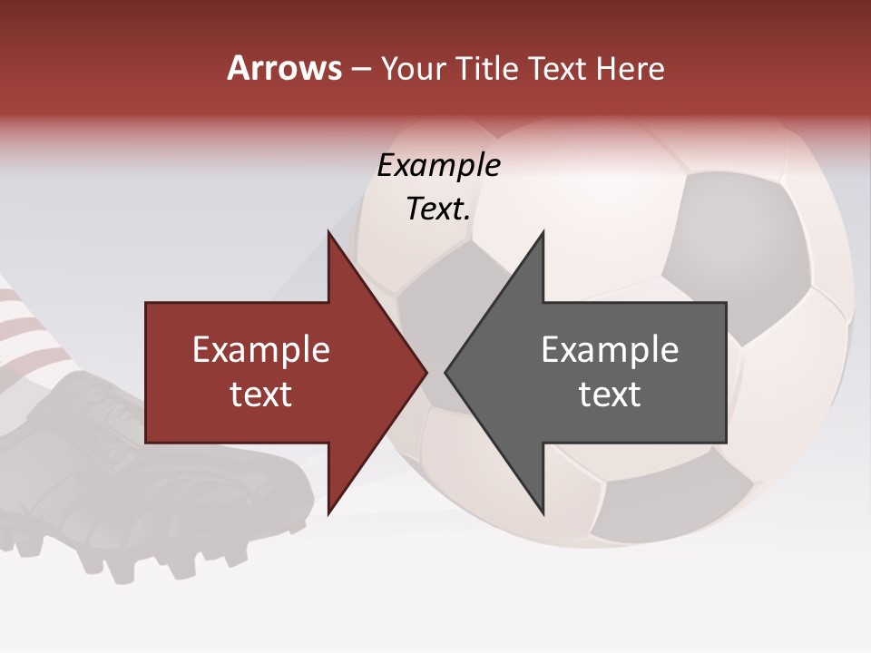 A Soccer Ball And A Soccer Shoe Powerpoint Template PowerPoint Template