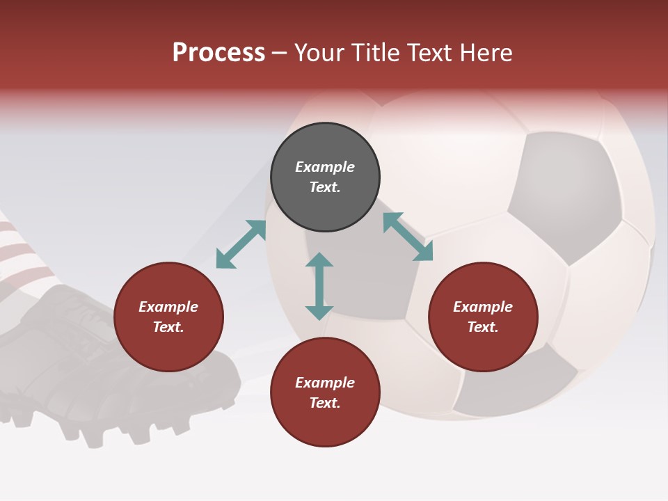 A Soccer Ball And A Soccer Shoe Powerpoint Template PowerPoint Template