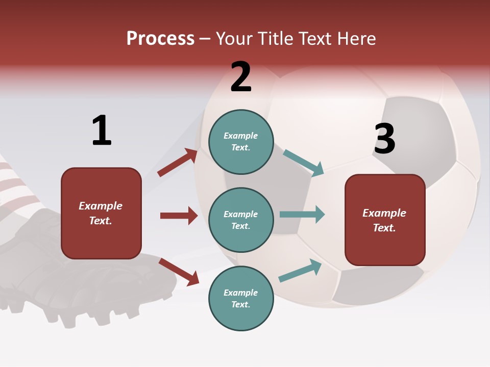 A Soccer Ball And A Soccer Shoe Powerpoint Template PowerPoint Template