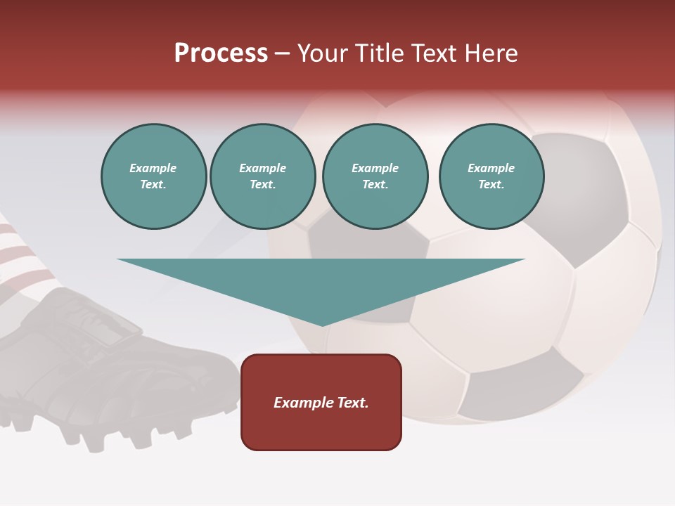 A Soccer Ball And A Soccer Shoe Powerpoint Template PowerPoint Template