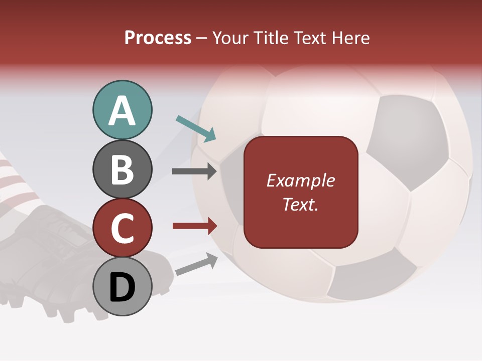 A Soccer Ball And A Soccer Shoe Powerpoint Template PowerPoint Template